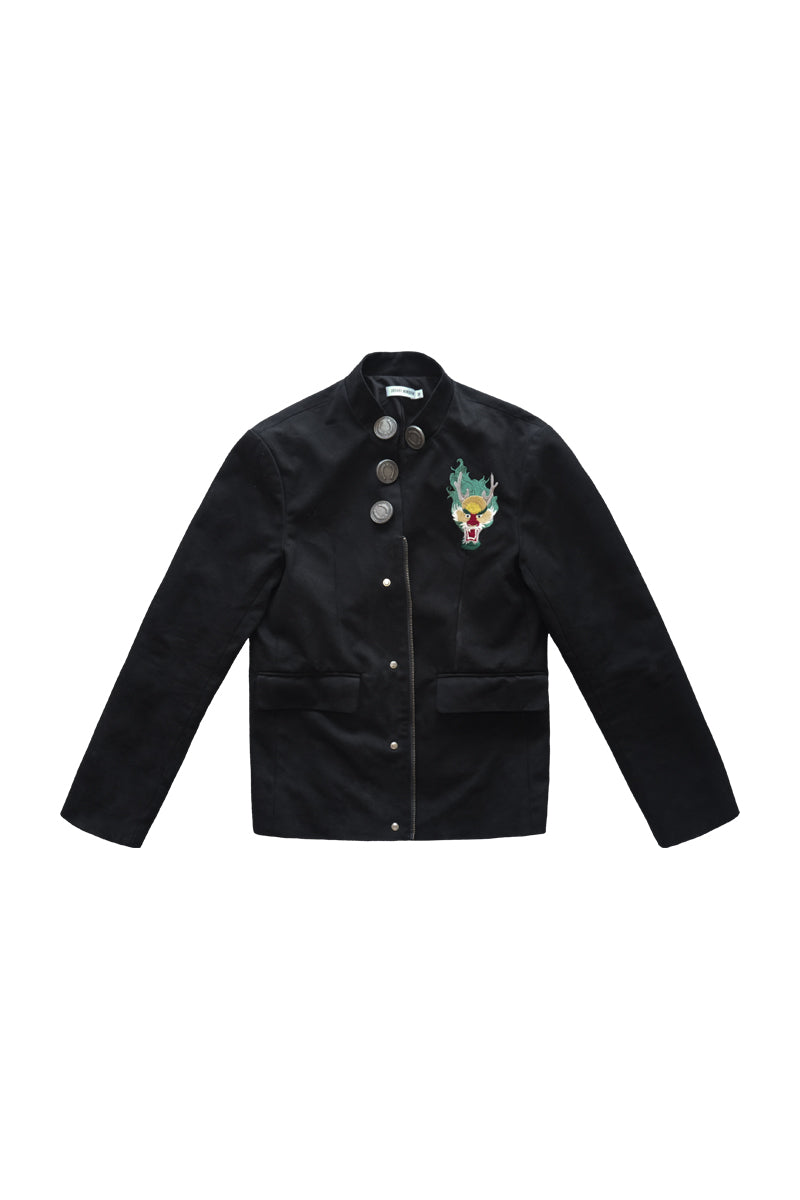 Dragon Emblem Officer Jacket – Black