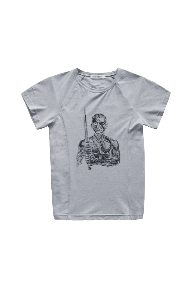 Graphic Fitted Tee – Grey