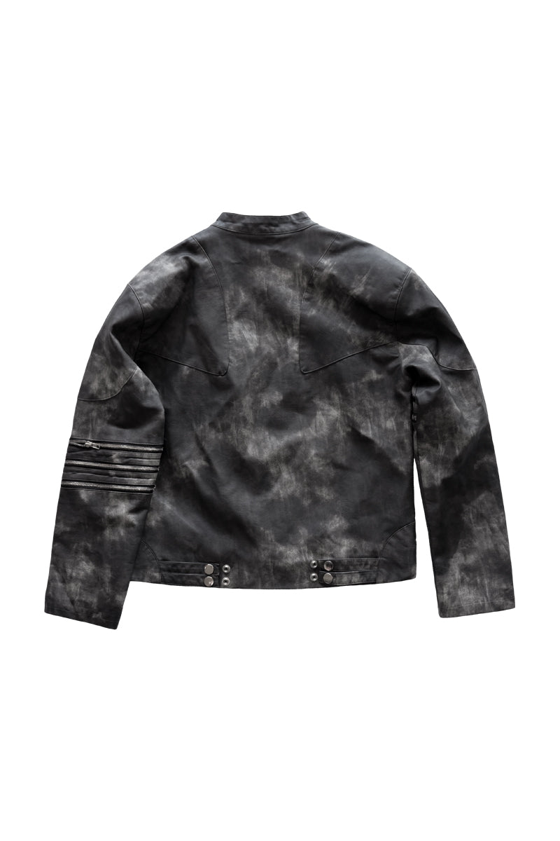 Washed Moto Jacket – Black Smoke