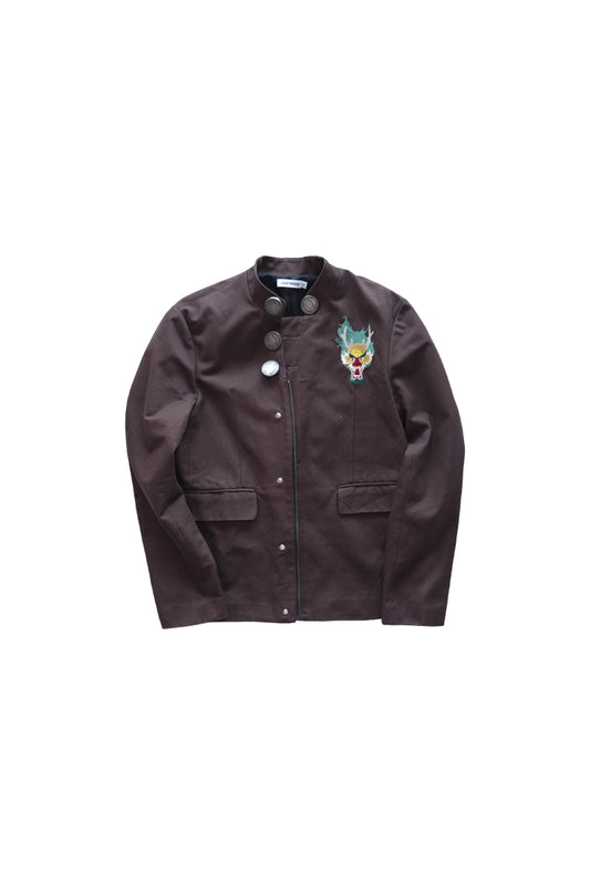 Dragon Emblem Officer Jacket – Brown
