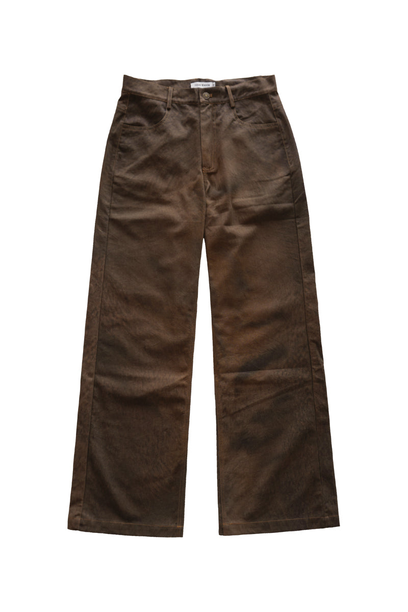 Washed Straight-Leg Pants